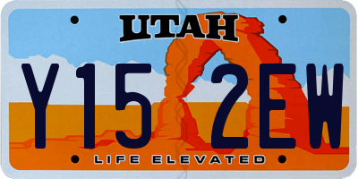 UT license plate Y152EW