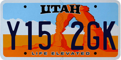 UT license plate Y152GK