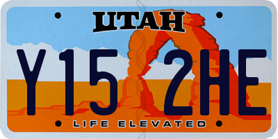 UT license plate Y152HE