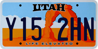 UT license plate Y152HN