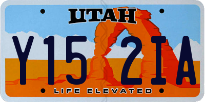 UT license plate Y152IA