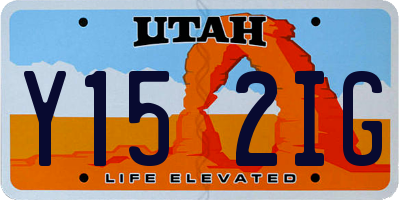 UT license plate Y152IG