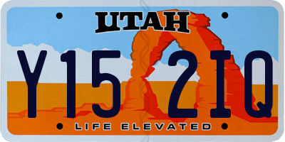 UT license plate Y152IQ