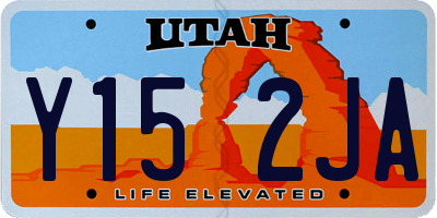 UT license plate Y152JA
