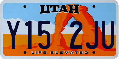 UT license plate Y152JU
