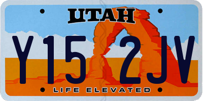 UT license plate Y152JV