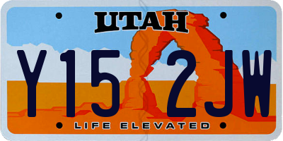 UT license plate Y152JW