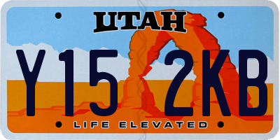 UT license plate Y152KB