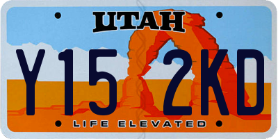 UT license plate Y152KD