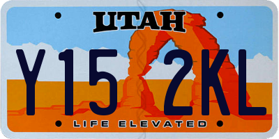 UT license plate Y152KL