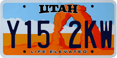 UT license plate Y152KW