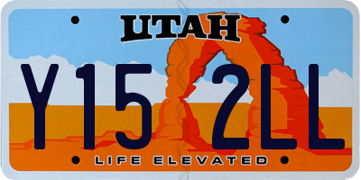 UT license plate Y152LL