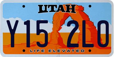 UT license plate Y152LO