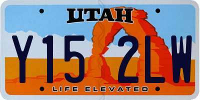 UT license plate Y152LW