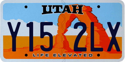 UT license plate Y152LX