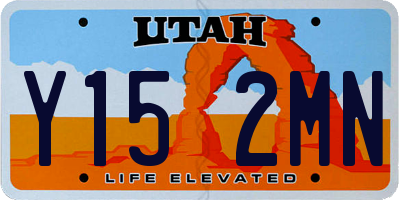 UT license plate Y152MN