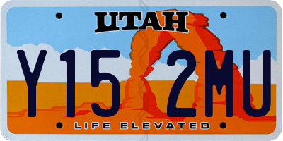 UT license plate Y152MU