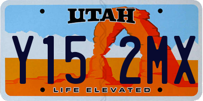 UT license plate Y152MX