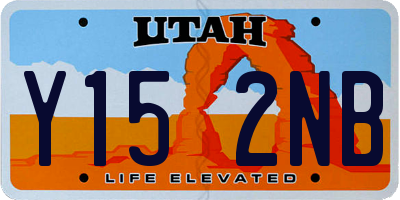 UT license plate Y152NB