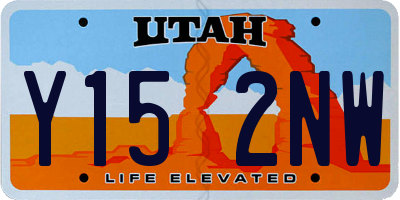 UT license plate Y152NW