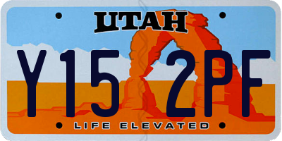 UT license plate Y152PF