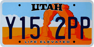 UT license plate Y152PP