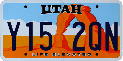 UT license plate Y152QN
