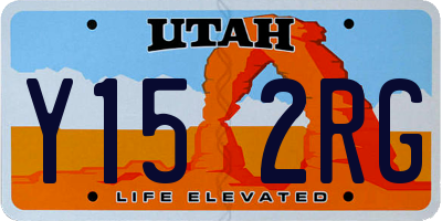 UT license plate Y152RG