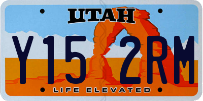 UT license plate Y152RM