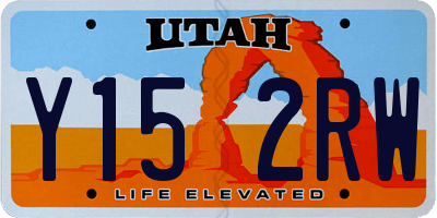 UT license plate Y152RW