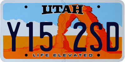 UT license plate Y152SD