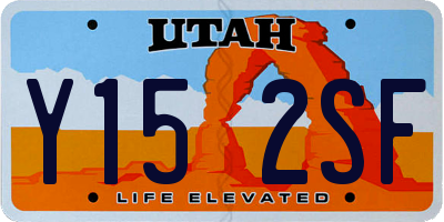 UT license plate Y152SF