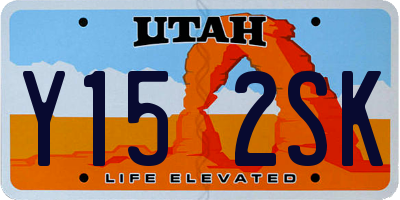 UT license plate Y152SK