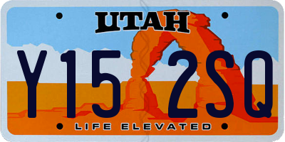 UT license plate Y152SQ