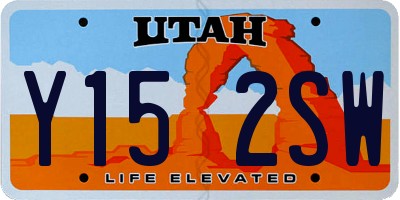 UT license plate Y152SW