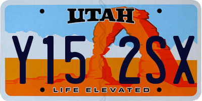 UT license plate Y152SX
