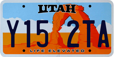 UT license plate Y152TA