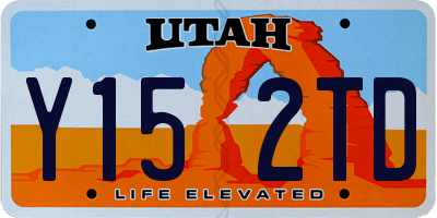 UT license plate Y152TD