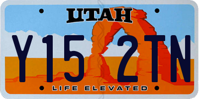 UT license plate Y152TN