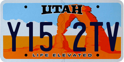 UT license plate Y152TV