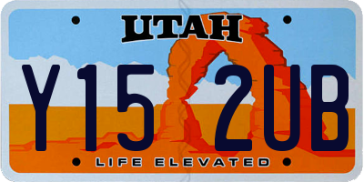 UT license plate Y152UB