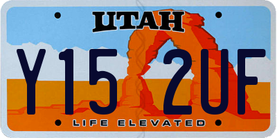 UT license plate Y152UF