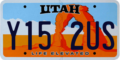 UT license plate Y152US