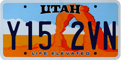 UT license plate Y152VN