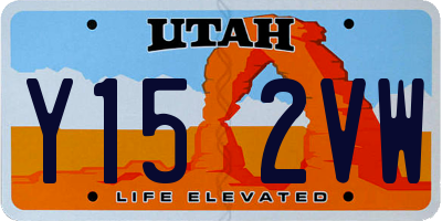 UT license plate Y152VW