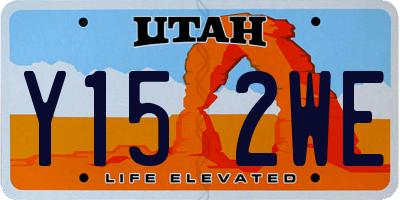 UT license plate Y152WE