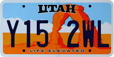 UT license plate Y152WL