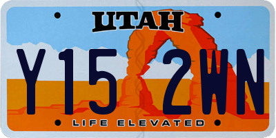 UT license plate Y152WN