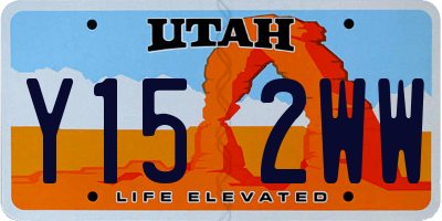 UT license plate Y152WW