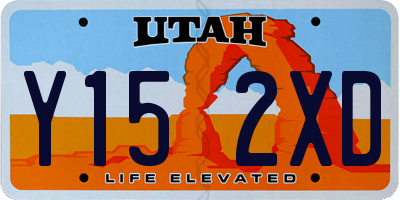 UT license plate Y152XD